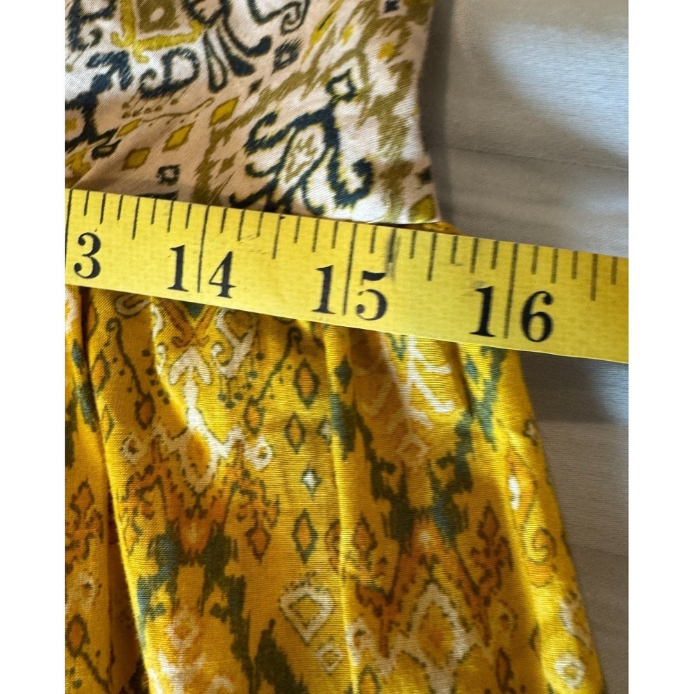 Francesca's 100% Cotton Boho Tiered Babydoll Maxi Dress M Tie Back Pockets - Picture 14 of 15